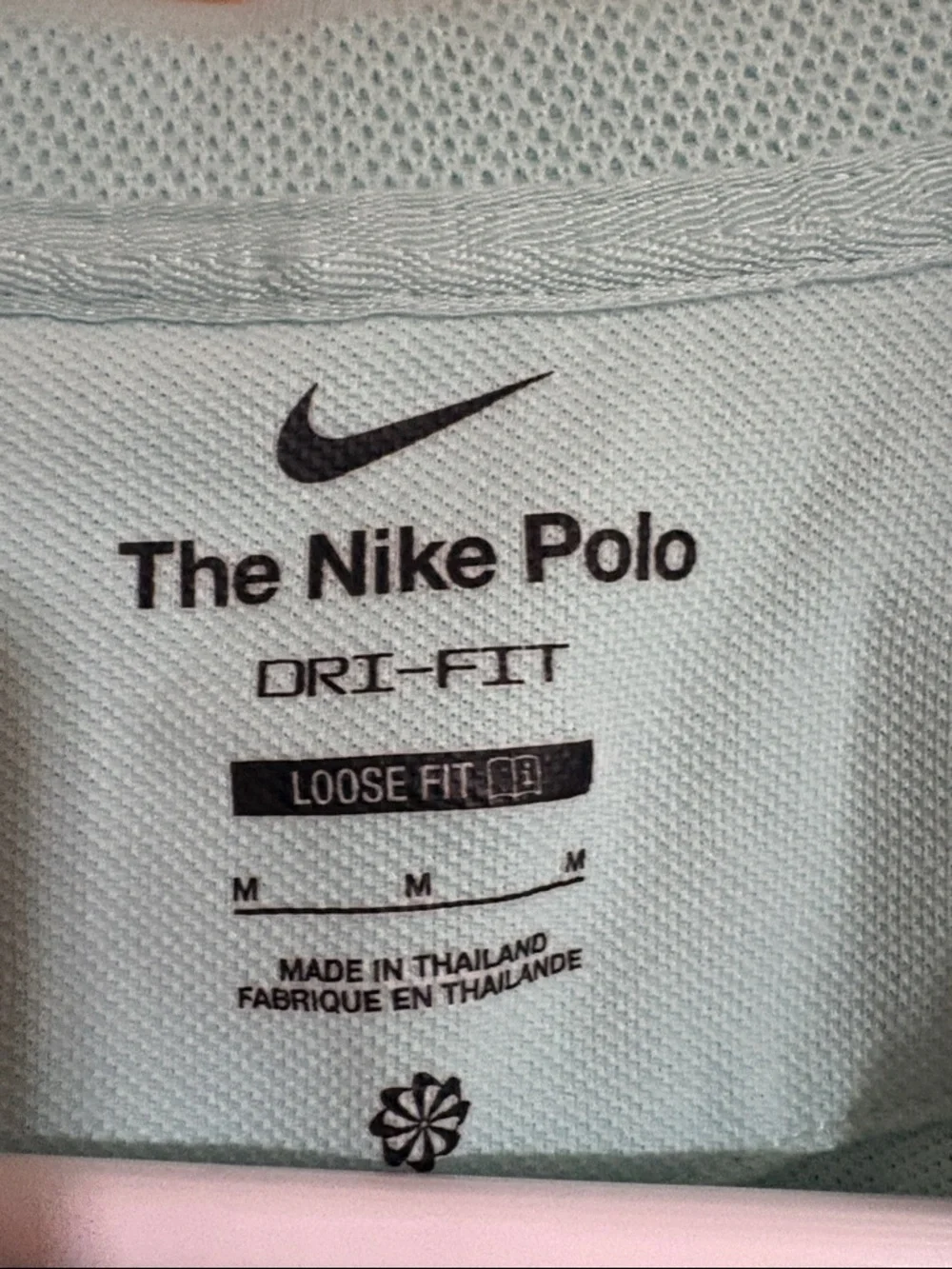 Nike Mint Green Cropped Polo Top